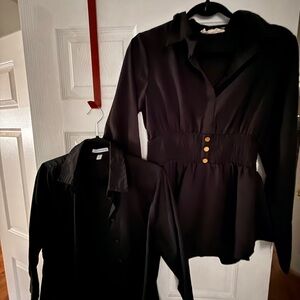 Port Authority Black Button Down Shirts brand new never worn